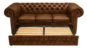 Chesterfield Trosjed Ležaj First Class Leather | 3-sjedišta | Cloudy Brown Light