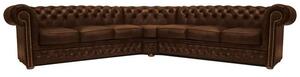 Chesterfield Kutna Garnitura First Class Leather | Cloudy Brown Old