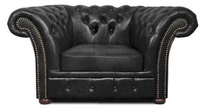 Chesterfield Fotelja Winfield Basic Leather | 1-sjedište | Shiny Black