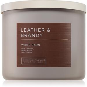 Bath & Body Works Leather & Brandy mirisna svijeća 411 g