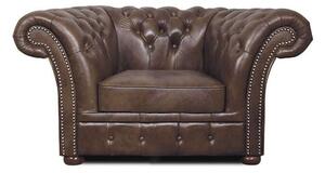 Chesterfield Fotelja Winfield Basic Leather | 1-sjedište | 1-sjedište | Cloudy Brown Dark