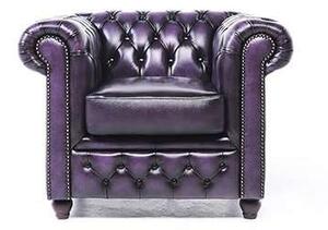 Chesterfield Fotelja Original Leather | 1-sjedište | Wash Off Purple