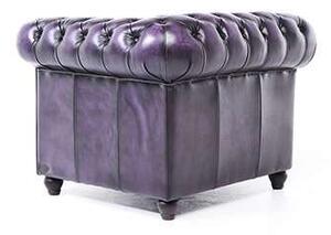 Chesterfield Fotelja Original Leather | 1-sjedište | Wash Off Purple