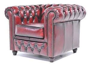 Chesterfield Fotelja Original Leather | 1-sjedište | Wash Off Red