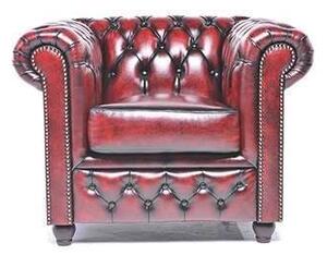 Chesterfield Fotelja Original Leather | 1-sjedište | Wash Off Red