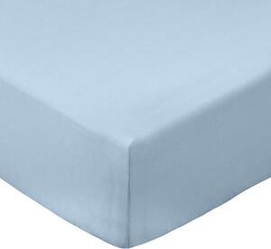 Plava plahta s gumom od pamučnog perkala 90x190 cm Cotton Percale – Bianca