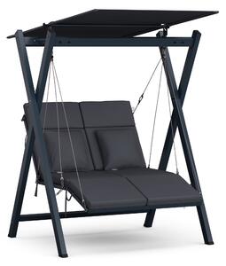 Blumfeldt FlexiSwing Hollywood Swing 2 sjedala s podesivom nadstrešnicom za sunce otporna na vremenske uvjete