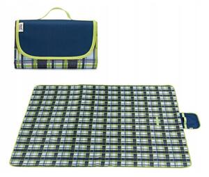 Piknik deka s kariranim uzorkom plavo-zelena 200 x 145 cm
