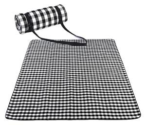 Piknik deka s crno-bijelim uzorkom 200 x 150 cm