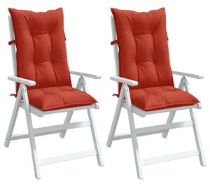 VidaXL Jastuci za stolice 2 kom prošarano crvena 120x50x7cm tkanina