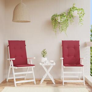 VidaXL Jastuci za vrtne stolice 2 kom boja vina 120x50x3 cm od tkanine