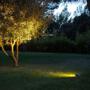 Les Jardins Oje LED solarni vanjski reflektor, 600 lm, 2700 K, IP66, prigušiv., prigušiva, Sivo, Aluminij, Solarna svjetla