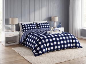 Posteljina od mikrovlakana NAVY GINGHAM plavo-bijela Dimenzije posteljine: 70 x 90 cm | 140 x 200 cm
