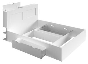 Zondo Bračni krevet 160 cm Raloma (bijela ) (s prostorom za odlaganje). 1034201