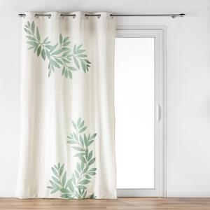 Bijela/zelena zavjesa 140x260 cm Nymphea – douceur d'intérieur