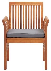 VidaXL Vrtna blagovaonska stolica od bagremovog drva s jastukom