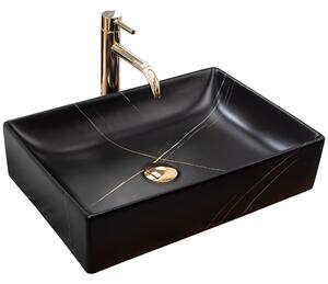 Nadgradni umivaonik REA Inga Black Marble Mat