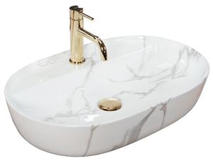 Nablatni umivaonik REA Aura 61 Marmo Shiny