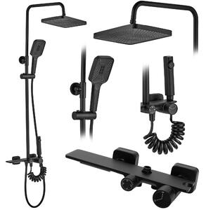 Tuš set REA HELIX Black