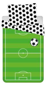 Zelena pamučna dječja posteljina za krevet za jednu osobu 140x200 cm Football – Jerry Fabrics