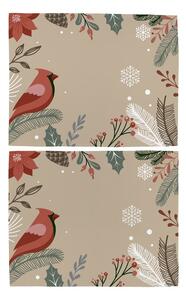 Tekstilni podmetač 2 kom s božićnim motivom 35x45 cm Frosted Branches – Butter Kings