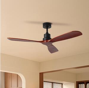 ZEVENTI - Stropni ventilator LIONI Wi-Fi Tuya crna/hrast + DU