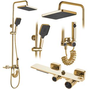 Tuš set REA HELIX Gold