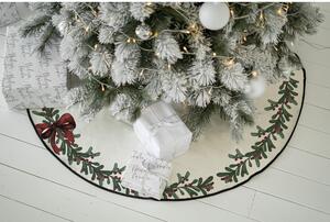Krem perivi okrugli tepih s božićnim motivom ø 130 cm – Butter Kings
