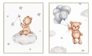 Dječje slike u setu 2 kom 30x40 cm Teddy Bears – knor