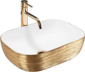 Nadgradni umivaonik Rea Belinda White GOLD BRUSH