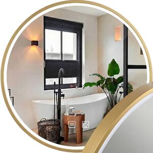 Ogledalo LED 70cm MMJ BRUSH GOLD