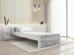 Krevet IKAROS DOUBLE 90 x 200 cm, beton/bijela Podnica: Sa lameliranom podnicom, Madrac: Bez madraca