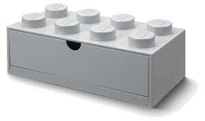 Siva kutija s ladicom LEGO® Brick, 31,6 x 11,3 cm