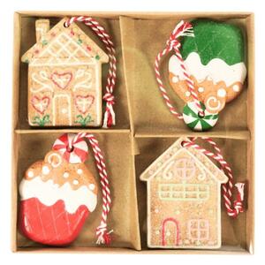 Set 4 kom božićnih ukrasa WINTER SWEETS 6 cm