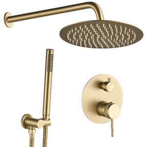 Komplet tuša u ravnini Rea Lungo Grip Gold Brush + BOX