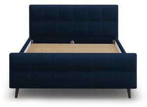 Tamnoplavi tapecirani bračni krevet s podnicom 180x200 cm Gigi - Micadoni Home