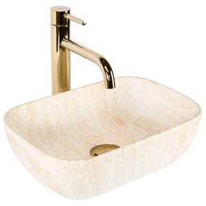 Nadgradni umivaonik Rea BELINDA MINI TRAVERTINE MATT