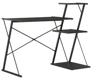 VidaXL Radni stol s policom crni 116 x 50 x 93 cm