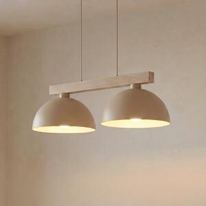 TK Lighting Oslo viseća svjetiljka, boje pijeska, s dvije žarulje, dugačka 83 cm, E27, prigušiva, Bež, Dnevni boravak/blagovaonica, Metal