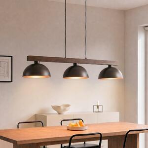 TK Lighting Oslo viseća lampa, smeđa, za 3 žarulje, dugačka 118 cm, E27, prigušiva, Smeđa / hrđa, Dnevni boravak/blagovaonica, Metal