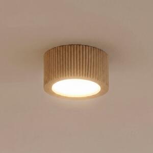 TK Lighting Stropna svjetiljka Eve, visina 4,5 cm, GX53, drvo, prigušiva, Drvo, Dnevni boravak/blagovaonica, Drvo