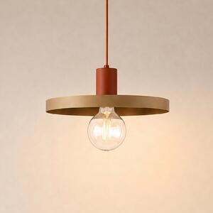 TK Lighting Sila viseća svjetiljka, pijesak/crvena, metal, Ø 30 cm, E27, prigušiva, Bež, Dnevni boravak/blagovaonica, Metal