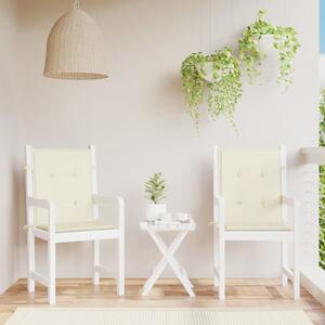 VidaXL Jastuci za vrtne stolice 2 kom krem 100 x 50 x 3 cm od tkanine