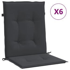 VidaXL Jastuci za vrtne stolice 6 kom crni 100 x 50 x 3 cm od tkanine