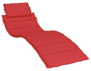 VidaXL Jastuk za ležaljku crveni 186 x 58 x 3 cm od tkanine Oxford