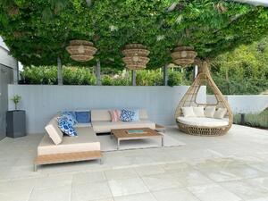 Luksuzni vrtni sofa set od 4 elementa (bež) - Saint Tropez