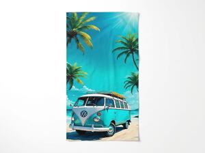 Brzosušeći plažni ručnik BREEZIO tirkizni 70 x 140 cm, 100% mikrovlakana