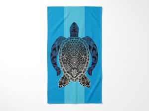 Brzosušeći XXL plažni ručnik SHELL GEM plava 150 x 210 cm, 100% mikrovlakana