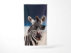 Brzosušeći XXL plažni ručnik COOLARA crno-bijeli 150 x 210 cm, 100% mikrovlakana