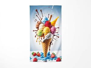Brzosušeći XXL ručnik za plažu DOLCINO šareni 150 x 210 cm, 100% mikrovlakana